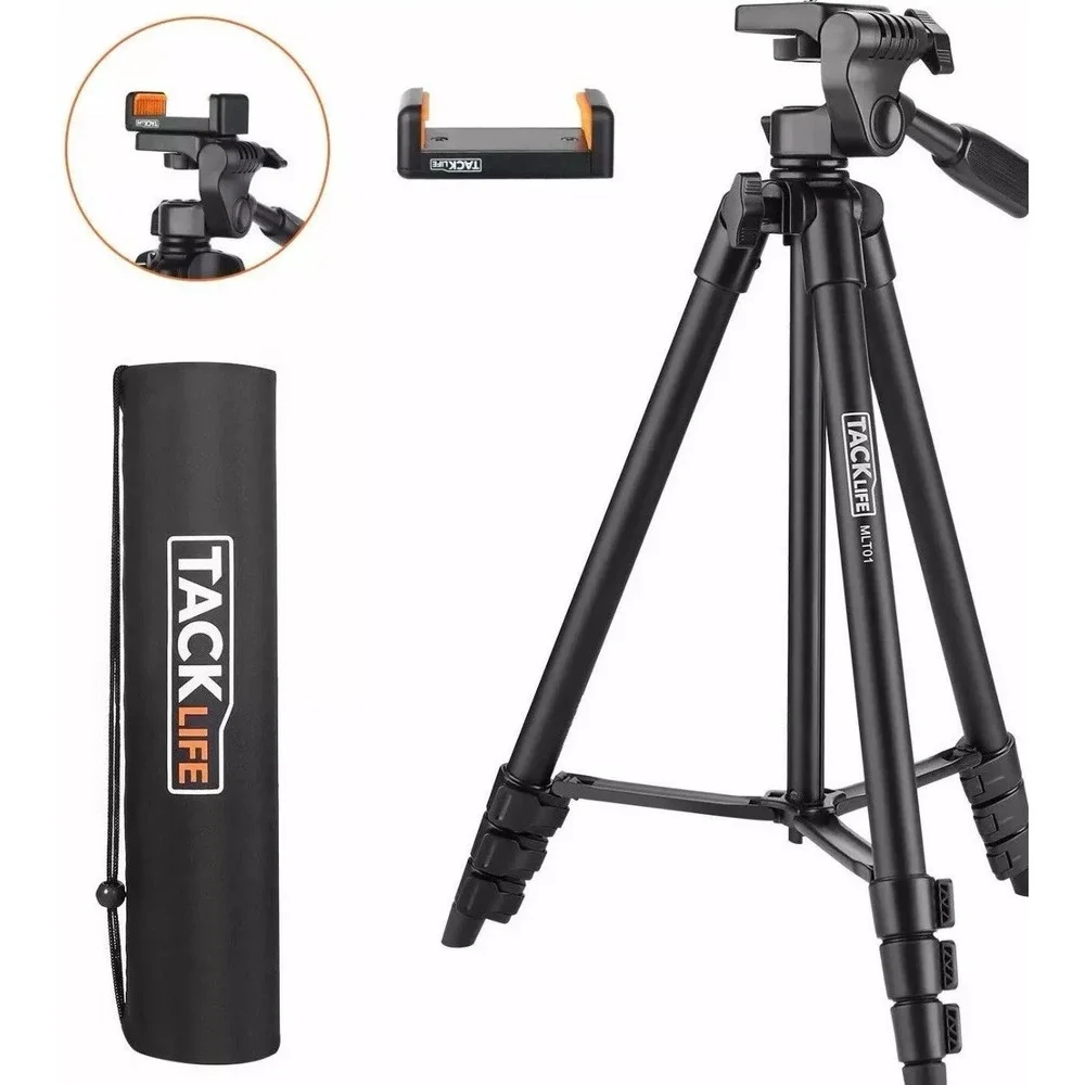Camera Tripod with Travel Bag, Cell Phone Tripod with Wireless Remote and‎ Phone